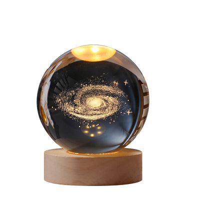 LED Milky Way Galaxy Crystal Ball Night Light – Ambient Bedroom Lamp & Creative Gift - Bilankas.world