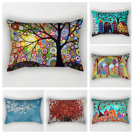 Beautifully Designed Home Decoration: Oil painting style Pillow Cushion Cover for a Distinctive Gift - Bilankas.world