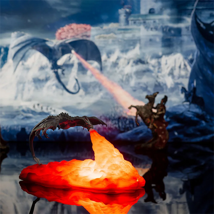 Fire Dragon 3D Printed Lamp – USB Rechargeable Desktop Light for Bedroom, E-Sports, and Holiday Decor