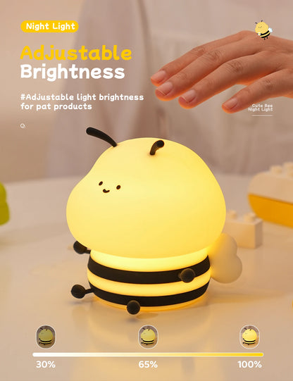 Rechargeable Cute Bee Night Lamp – Adorable LED Glow for Kids’ Rooms & Cozy Nights
