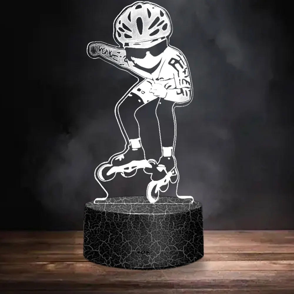 Lava Black 3D LED Night Light Neon Sign Lamp - Christmas Decorations, Bedroom & Wedding Gifts, Birthday Decor