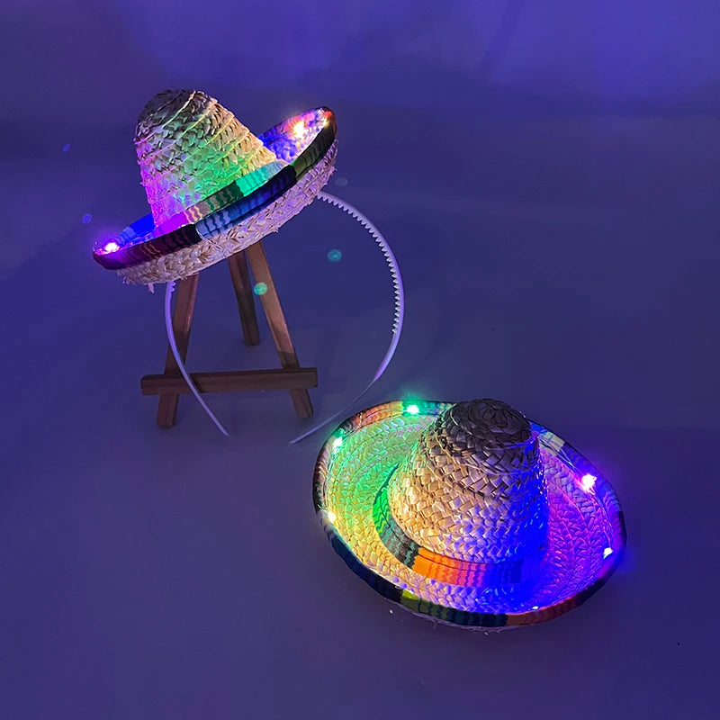 Illuminate the Party: Colorful LED Light-Up Headband - The Ultimate Fun Gift for Nightclubs, Raves, and Bachelor Parties