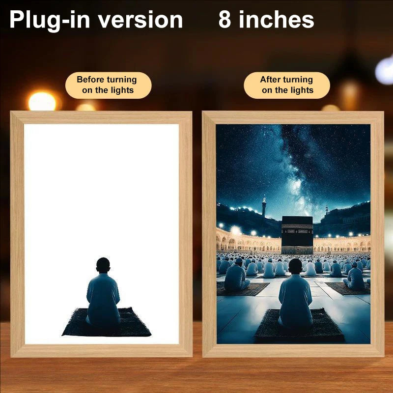 LED Light Frame, 4D Luminous Wall Art | Faith-Inspired Decor for Home and Bedroom