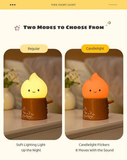 Rechargeable Cute Tree Stump Night Lamp – Cozy LED Glow for Bedrooms & Relaxing Spaces