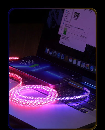 RGB Symphony 66W USB-C Fast Charging Cable with Gradient Lighting