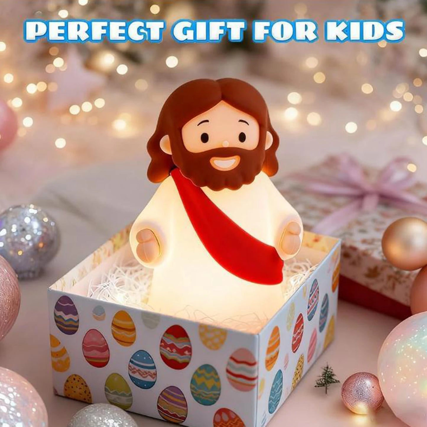 Night Light, Rechargeable Bedside Lamp | Soft Dimmable LED Faith Gift for Kids and Families