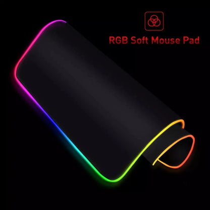 Ultimate Gaming Desk Setup: RGB XXL Mouse Pad - Ideal Gift for Gamers! Includes SteelSeries Mat and Backlit Keyboard