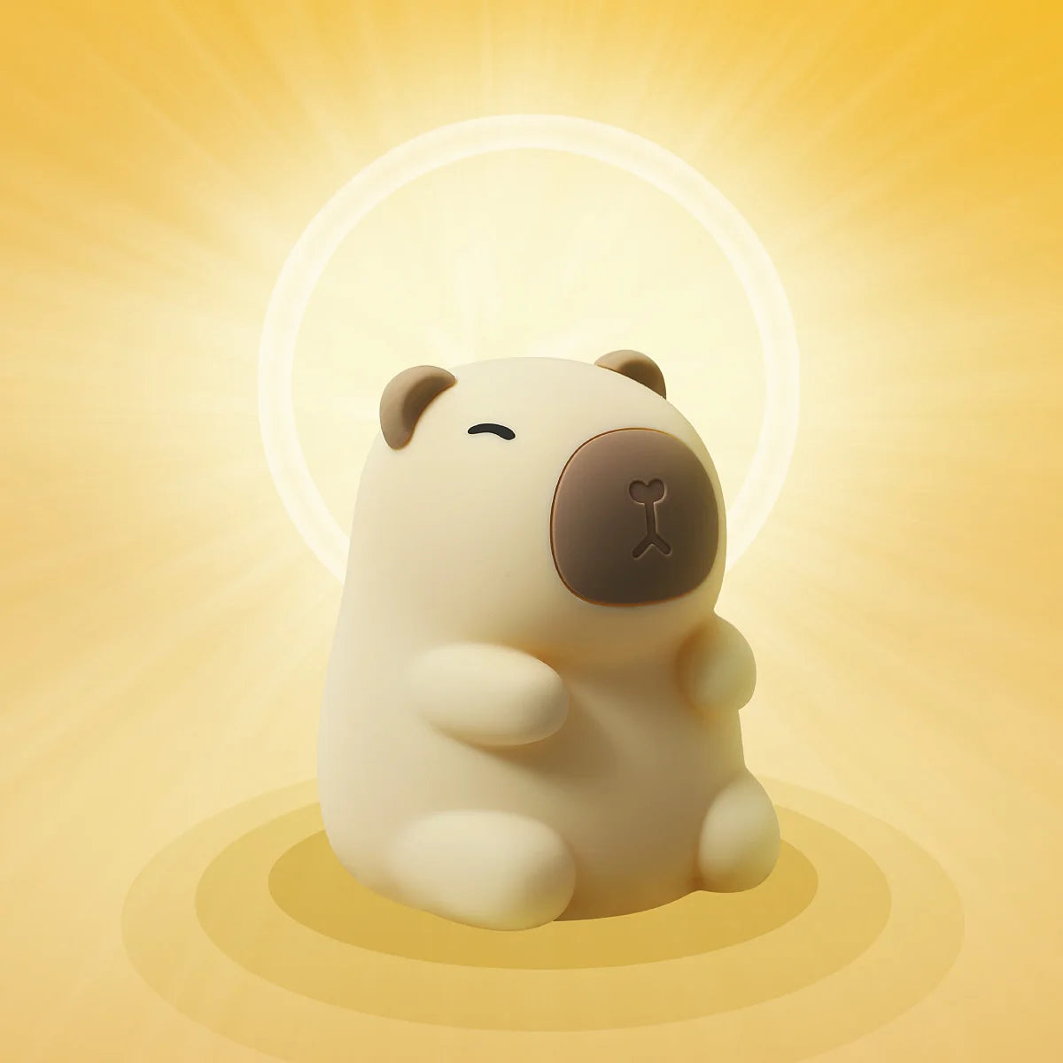 Cute Capybara Night Light, Color-Changing Silicone Lamp | Rechargeable Touch Bedside Light for Kids