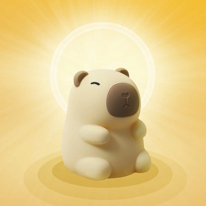 Cute Capybara Night Light, Color-Changing Silicone Lamp | Rechargeable Touch Bedside Light for Kids