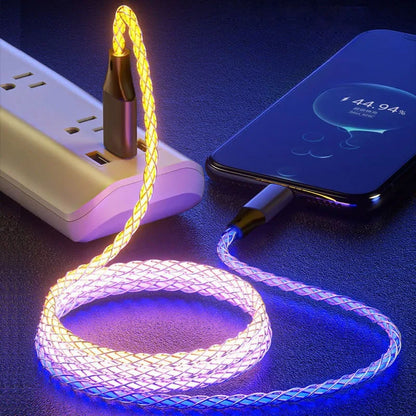 RGB Symphony 66W USB-C Fast Charging Cable with Gradient Lighting