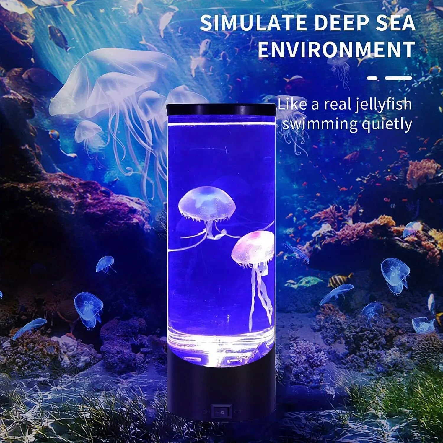 Jellyfish LED Night Light – Remote-Controlled, Color-Changing Aquarium Lamp, USB Charging, Perfect Birthday Gift for Kids - Bilankas.world