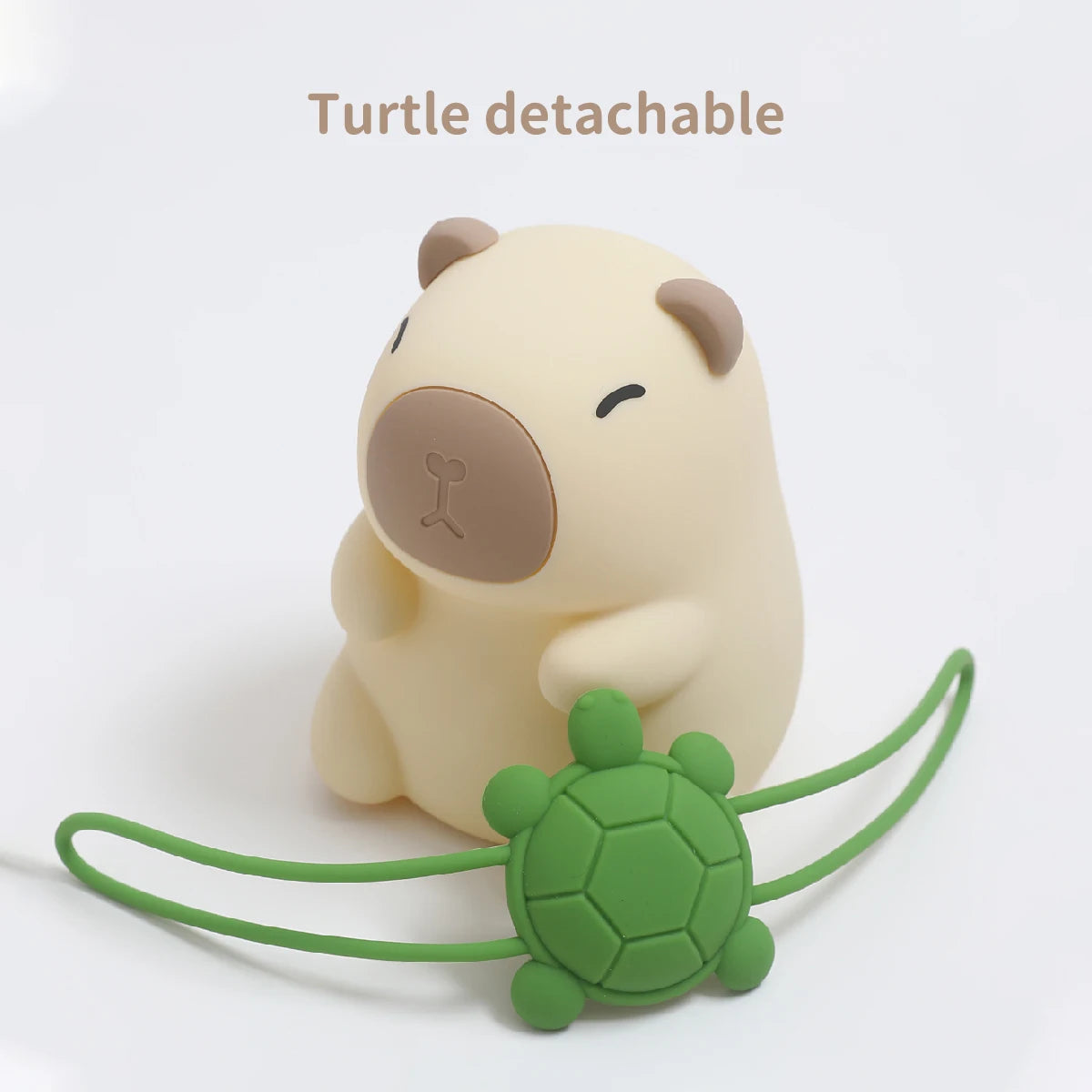 Cute Capybara Night Light, Color-Changing Silicone Lamp | Rechargeable Touch Bedside Light for Kids