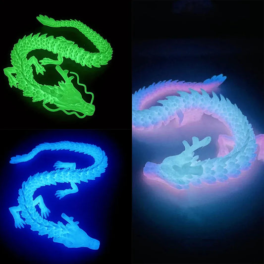 Luminous 3D Printed Dragon Figurine: A Fascinating and Unusual Collectible Toy - Bilankas.world