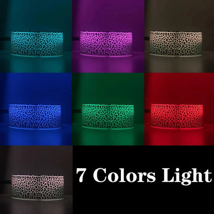 Lava Black 3D LED Night Light Neon Sign Lamp - Christmas Decorations, Bedroom & Wedding Gifts, Birthday Decor