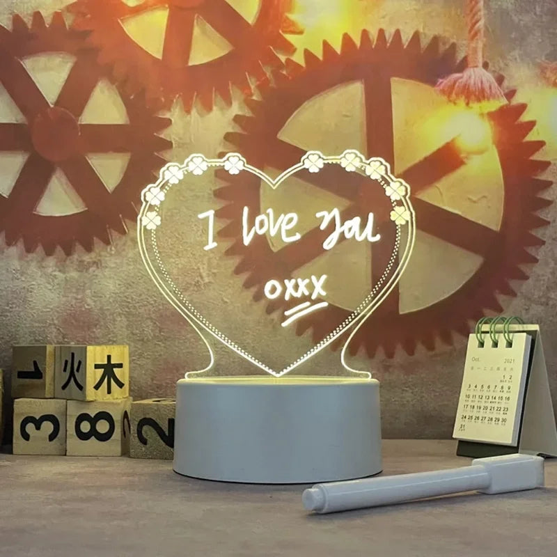 Unique LED Night Light – Versatile Styles like Note Board and More - Perfect Gift for Kids & Loved Ones - Bilankas.world