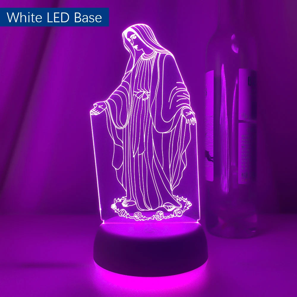 3D Illusion Night Light Lamp 7 Colors Changing Remote Control LED Table Lamp for Spiritual Spaces