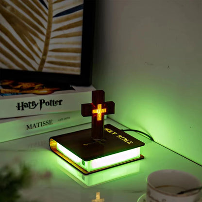 Magnetic Levitating Cross – Floating Christian Cross LED Night Light Desktop Decoration
