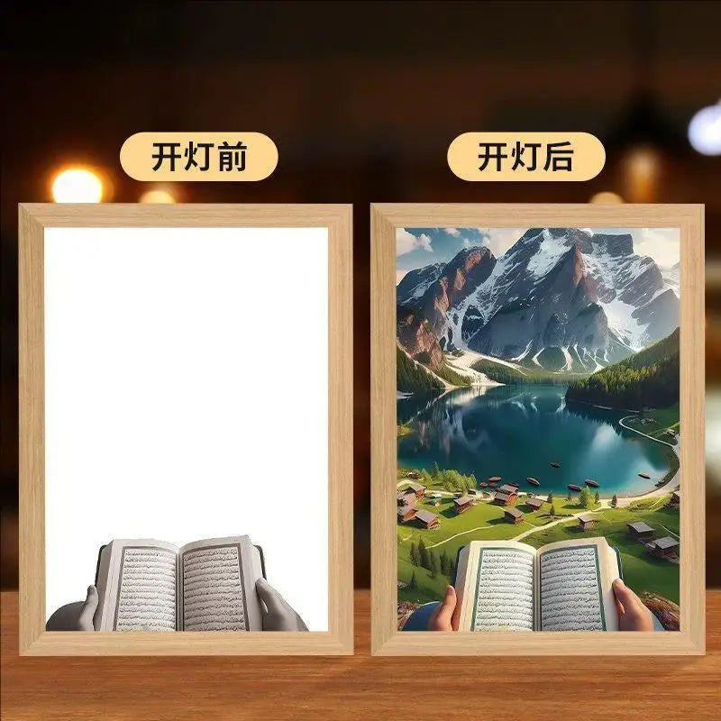 LED Light Frame, 4D Luminous Wall Art | Faith-Inspired Decor for Home and Bedroom