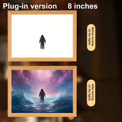 LED Light Frame, 4D Luminous Wall Art | Faith-Inspired Decor for Home and Bedroom