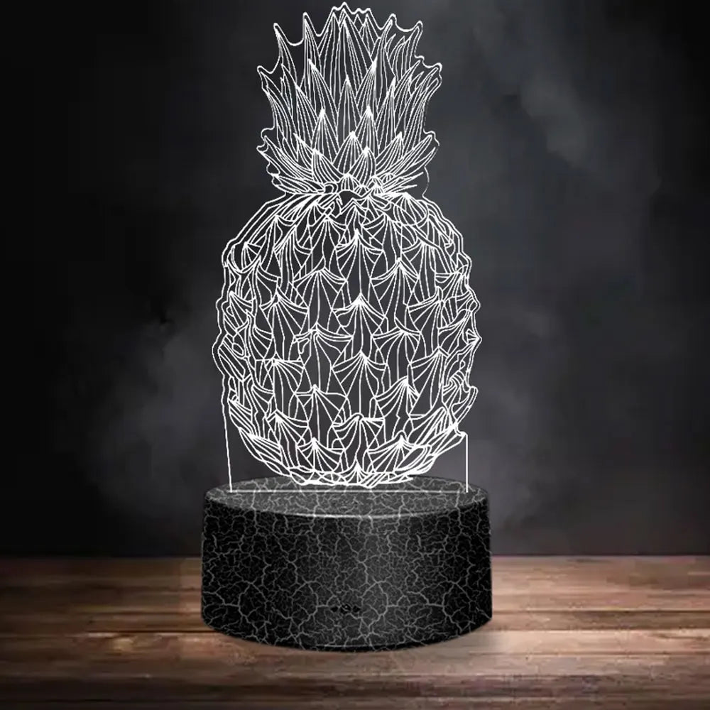 Lava Black 3D LED Night Light Neon Sign Lamp - Christmas Decorations, Bedroom & Wedding Gifts, Birthday Decor