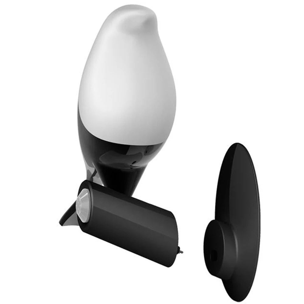 Sensor Bird-Shaped Night Light, white bird on sensor base