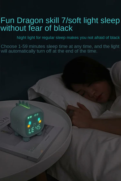 Fun Dragon Small Alarm Clock Night Light