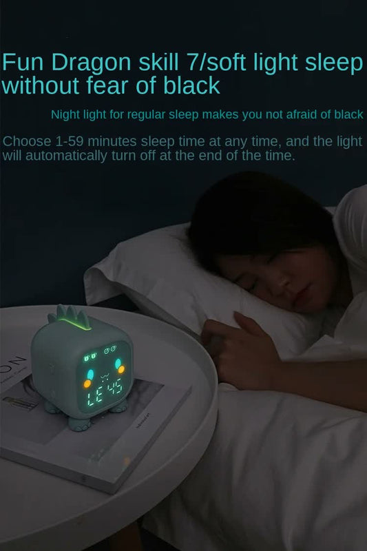 Fun Dragon Small Alarm Clock Night Light