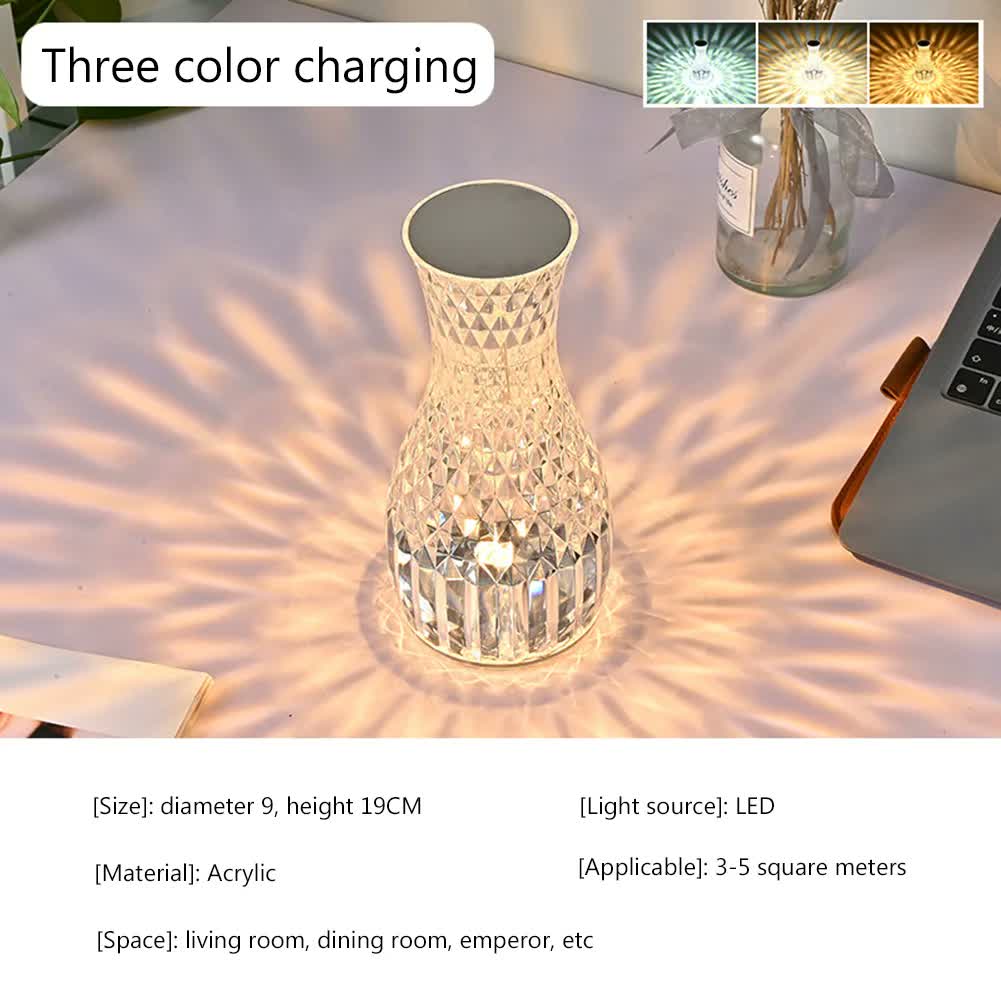 Vase Crystal Table Lamp